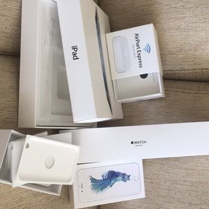 Apple airport iPad Apple Watch iPhone 6 s boxes